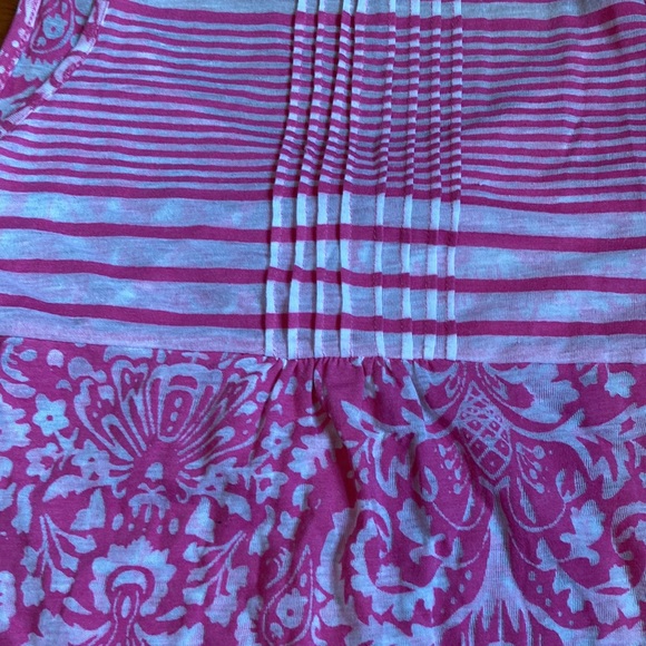 CHARLOTTE *Bundle/2* Blue & Pink Printed Tank Top Semi-Sheer - Picture 6 of 12